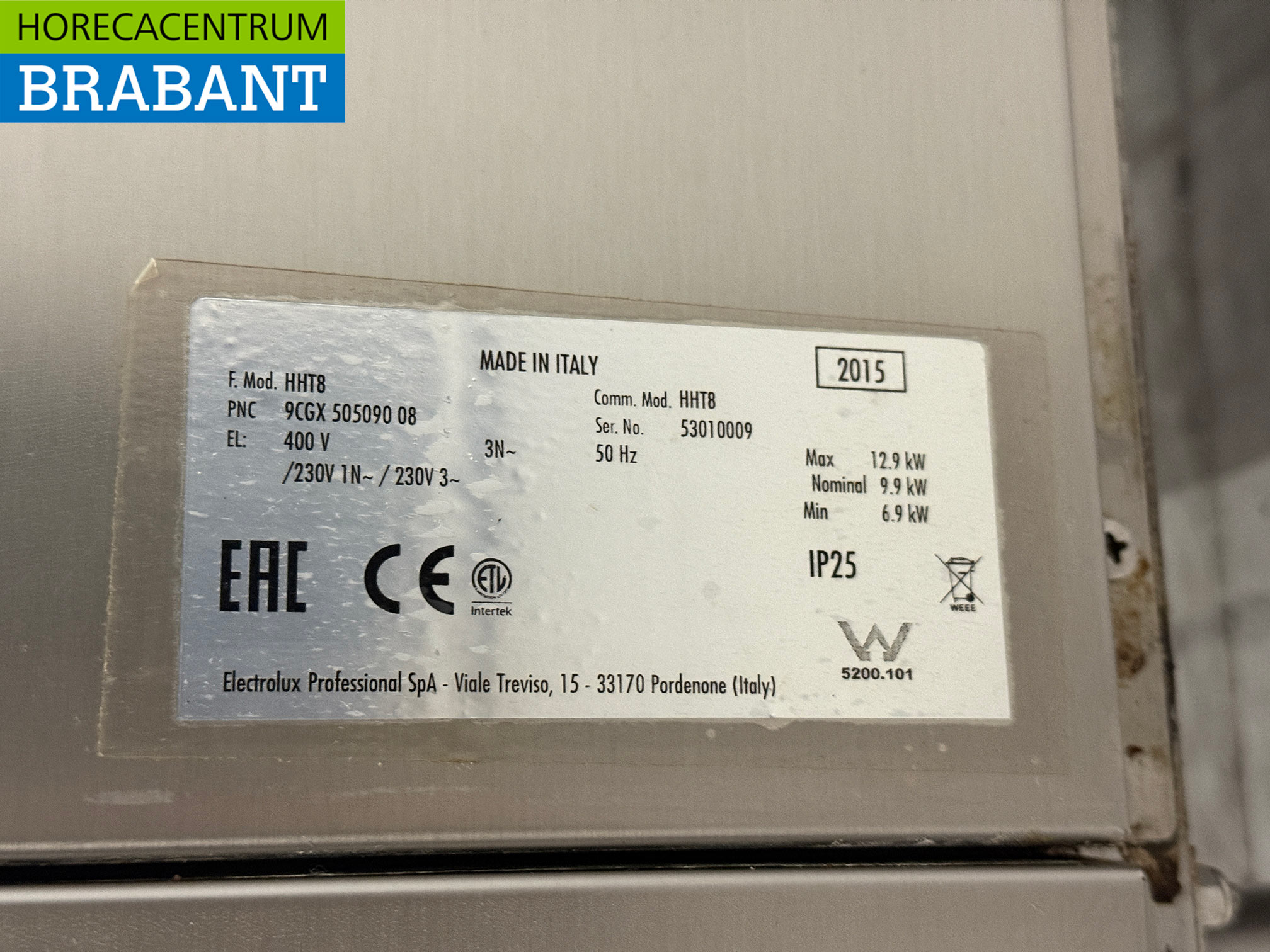 Lave-vaisselle à passage Zanussi en acier inoxydable 400V Horeca – Image 6