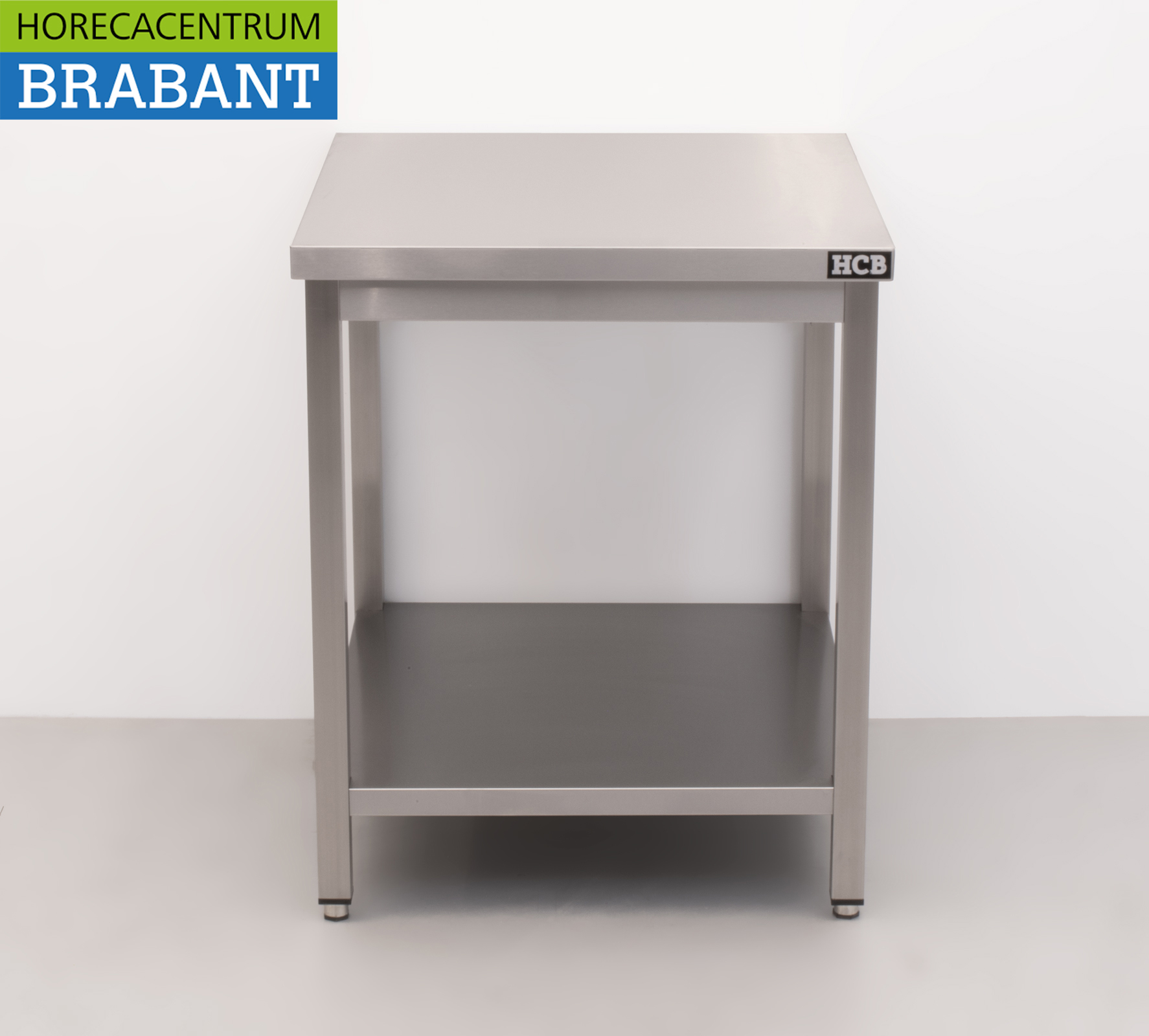 Table de travail HCB en acier inoxydable Premium-line 70 x 70 x 85 cm Restauration