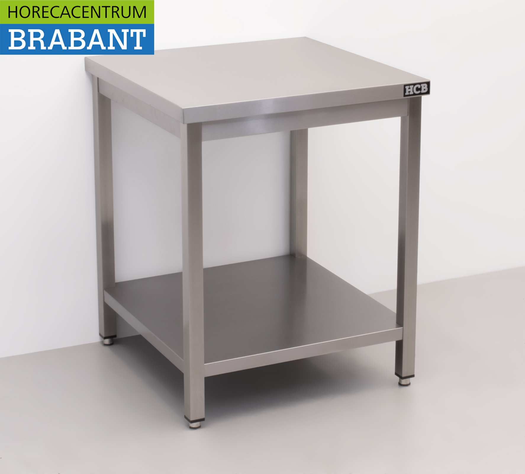 Table de travail HCB en acier inoxydable Premium-line 70 x 70 x 85 cm Restauration – Image 3