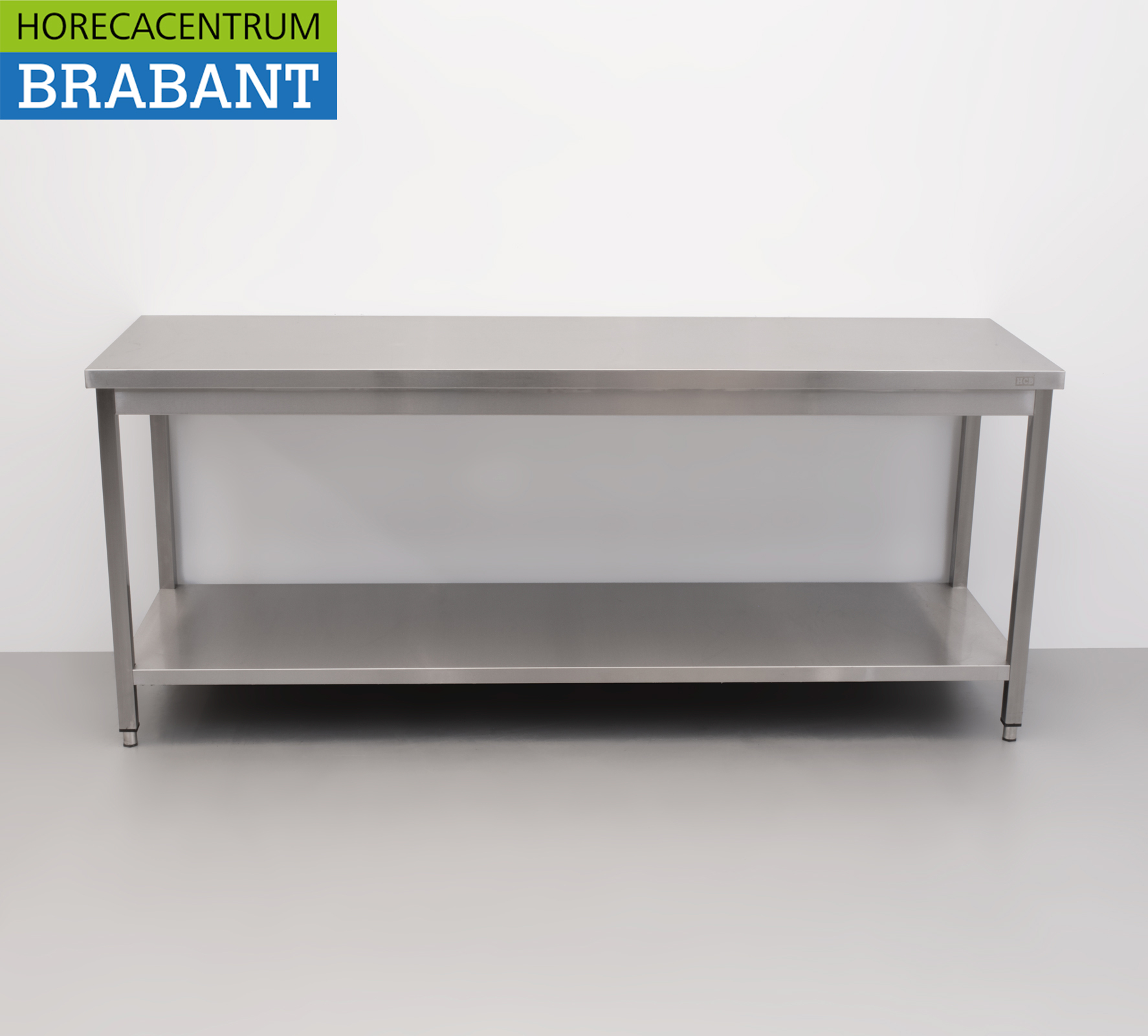 HCB Table de travail en acier inoxydable Basic-line 200 x 60 x 85 cm Restauration