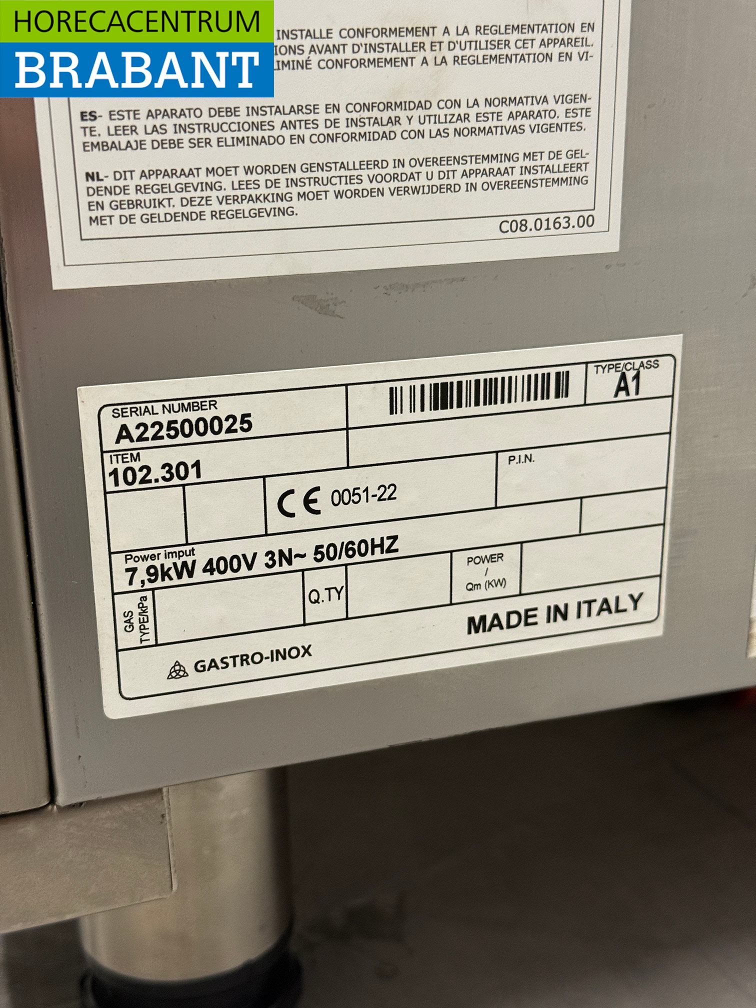 Cuiseur vapeur combiné Gastro-Inox en acier inoxydable 5 x 1/1 GN ou 60 x 40 cm 400V Horeca – Image 7