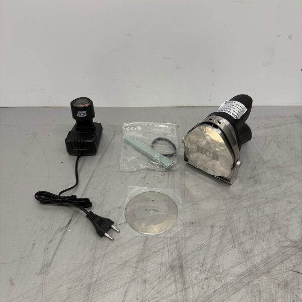 Acier inoxydable Sans fil Couteau Doner Coupeur de Kebab Cap. 60 kg/jour 1 Batterie Horeca