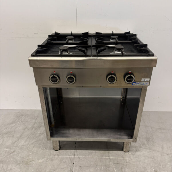 Acier inoxydable Cuisinière modulaire à 4 feux 70 cm GAS Horeca