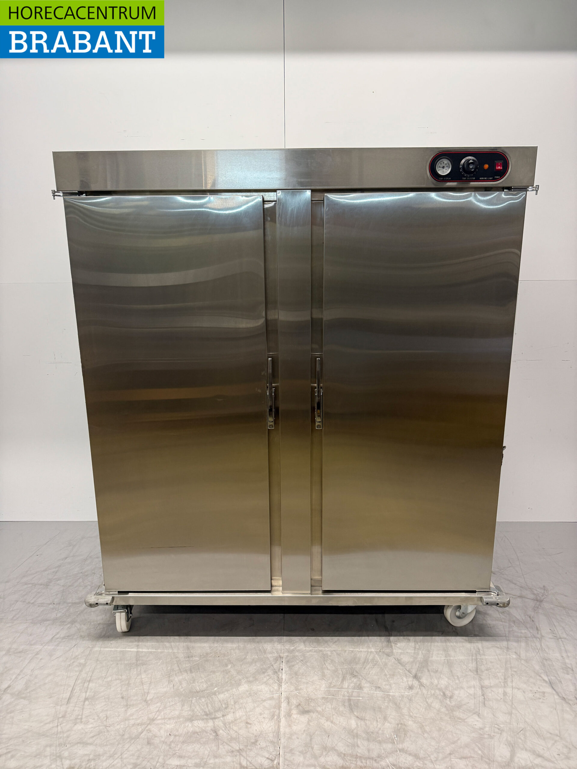 Chariot banquet en acier inoxydable armoire chauffante 2 portes 22 x 2/1 GN 230V Horeca