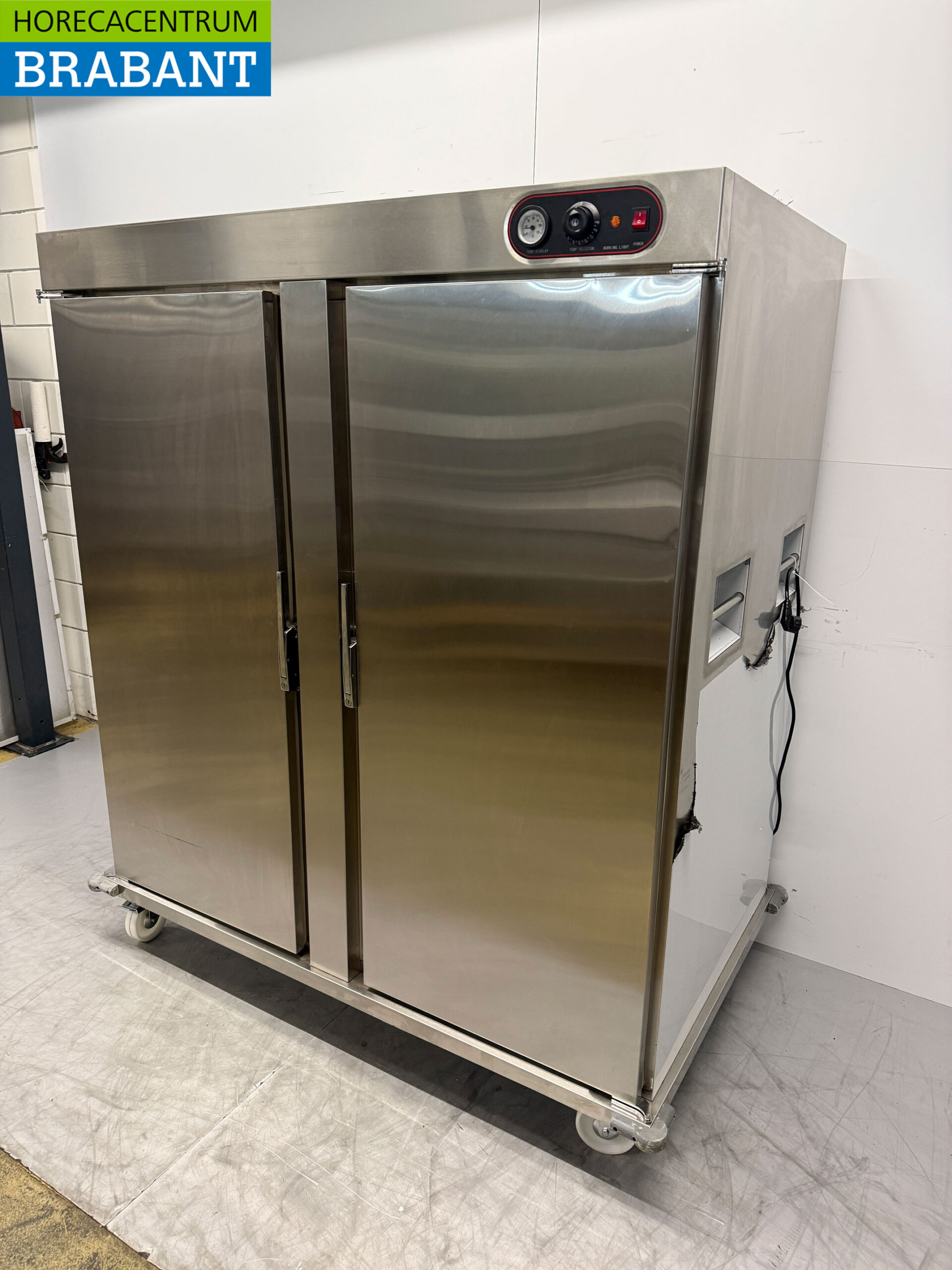 Chariot banquet en acier inoxydable armoire chauffante 2 portes 22 x 2/1 GN 230V Horeca – Image 2