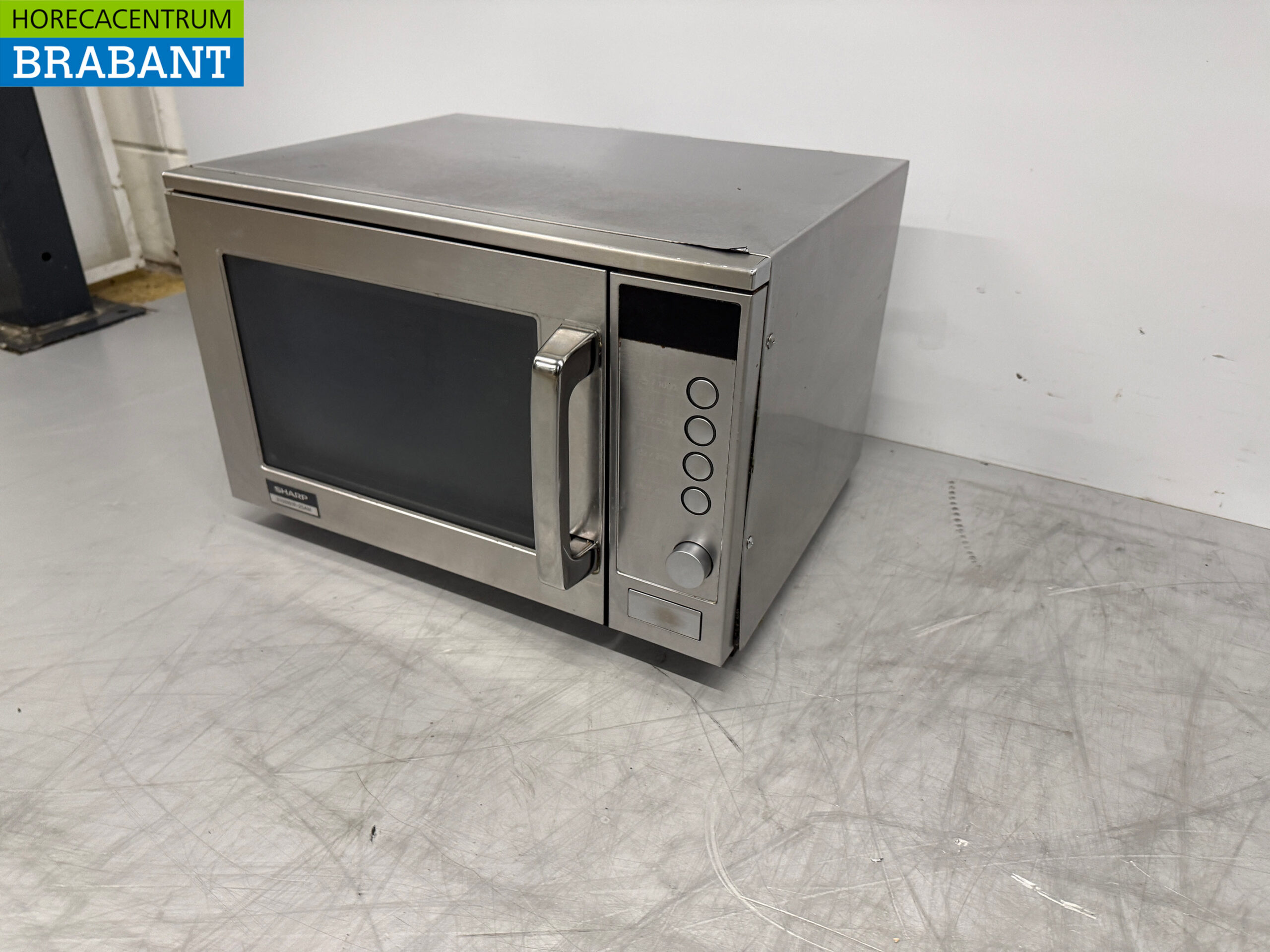 Micro-ondes en acier inoxydable Sharp R-25AM 2100 watts 230V Restauration – Image 2