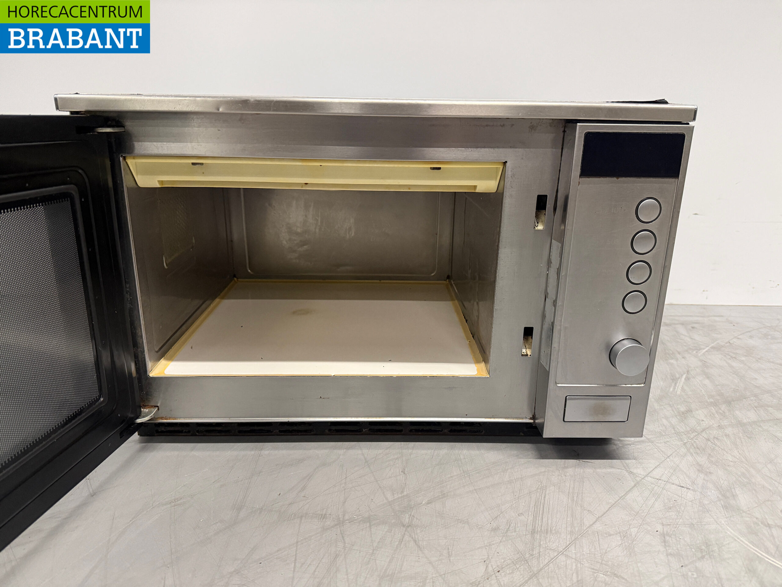 Micro-ondes en acier inoxydable Sharp R-25AM 2100 watts 230V Restauration – Image 4