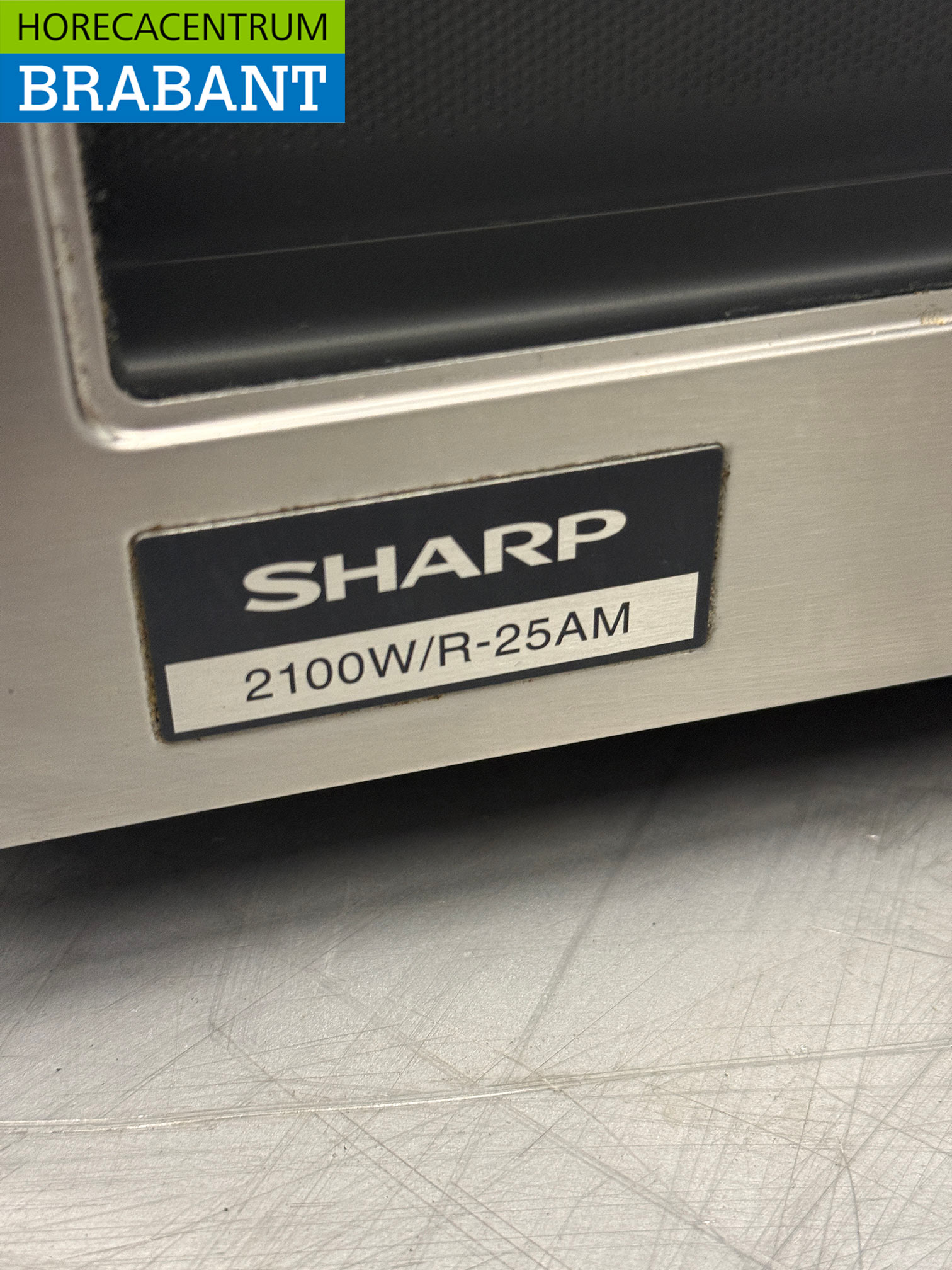 Micro-ondes en acier inoxydable Sharp R-25AM 2100 watts 230V Restauration – Image 5