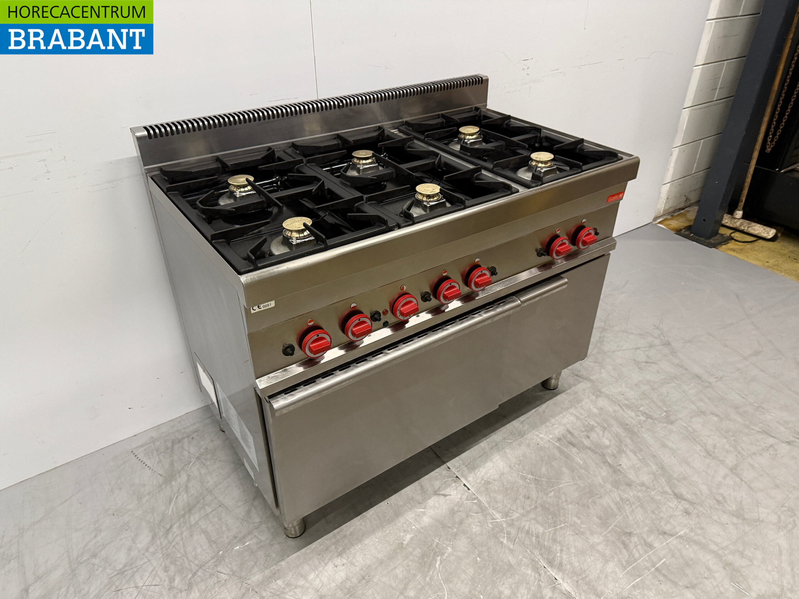 Cuisinière Gastro M en acier inoxydable à 6 feux avec four électrique GAS/400V Horeca – Image 3