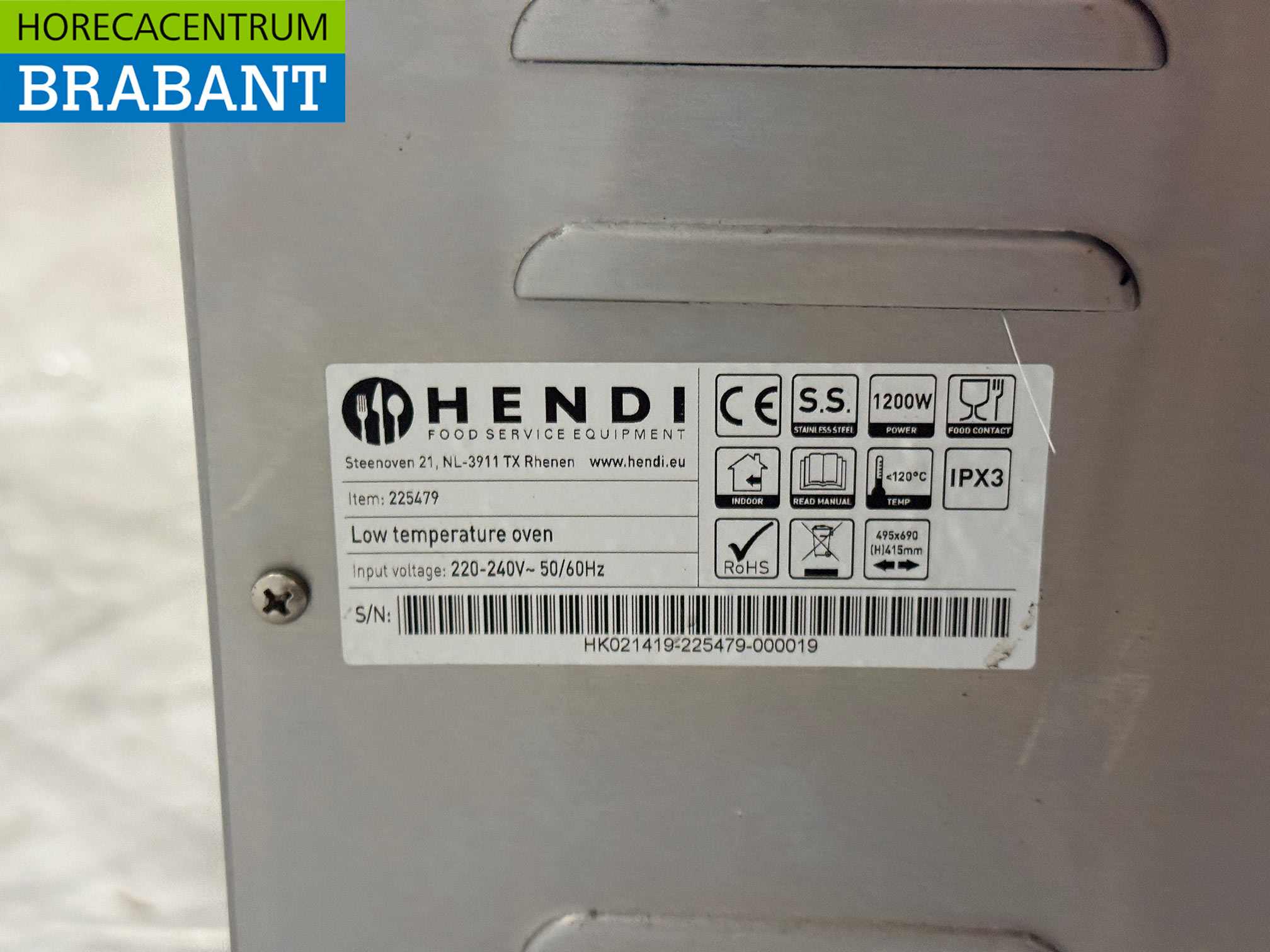 Acier inoxydable Hendi Four basse température 3 x 1/1 GN 230V Horeca – Image 6