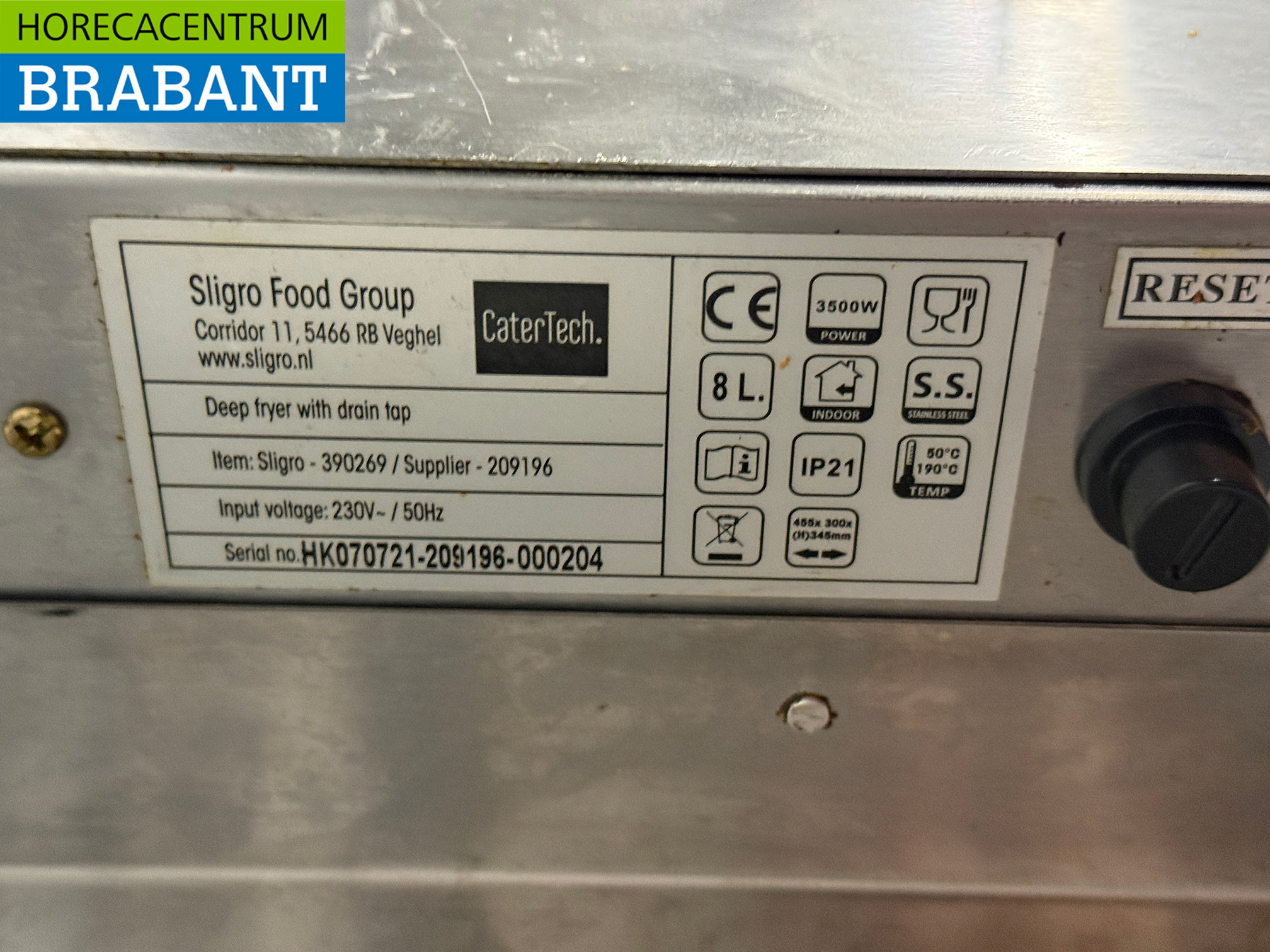 Friteuse Catertech en acier inoxydable 8 litres 230V Horeca – Image 5