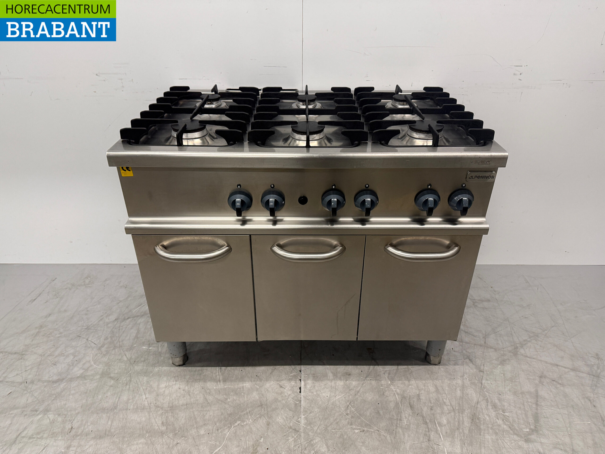 Réchaud à propane Alpeninox 6 feux en acier inoxydable 105 cm Horeca