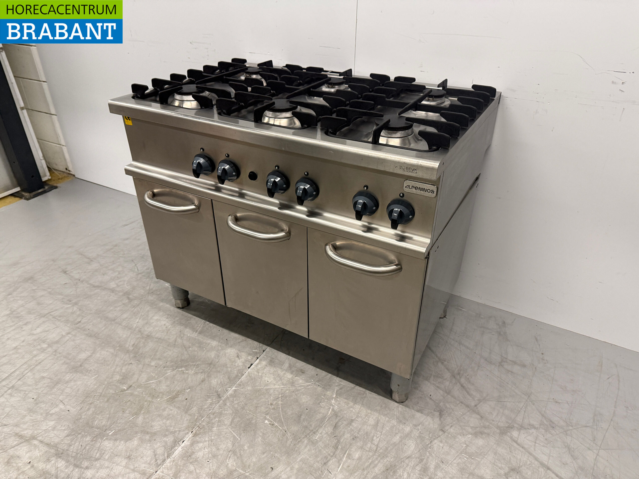 Réchaud à propane Alpeninox 6 feux en acier inoxydable 105 cm Horeca – Image 2