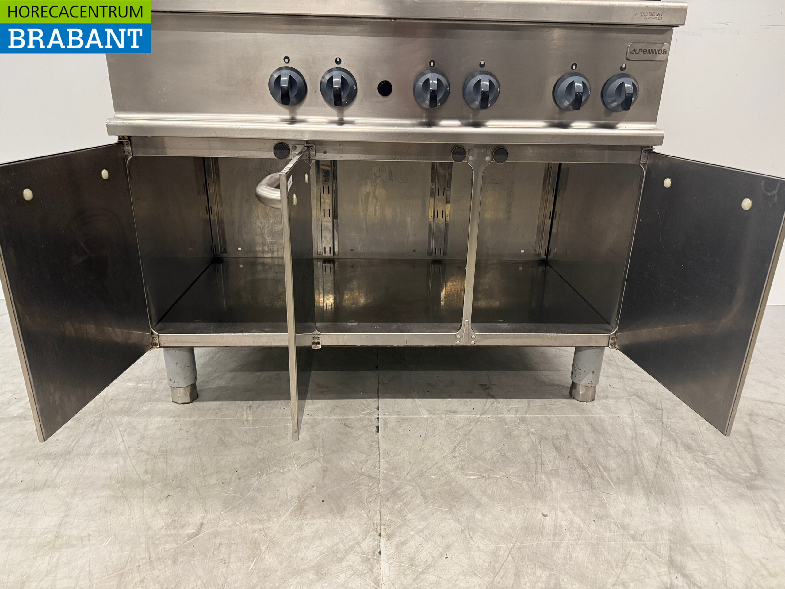 Réchaud à propane Alpeninox 6 feux en acier inoxydable 105 cm Horeca – Image 5