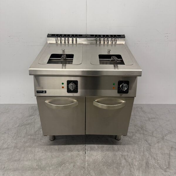 Friteuse double Fagor en acier inoxydable 2 x 15 litres 2 x 400V Horeca