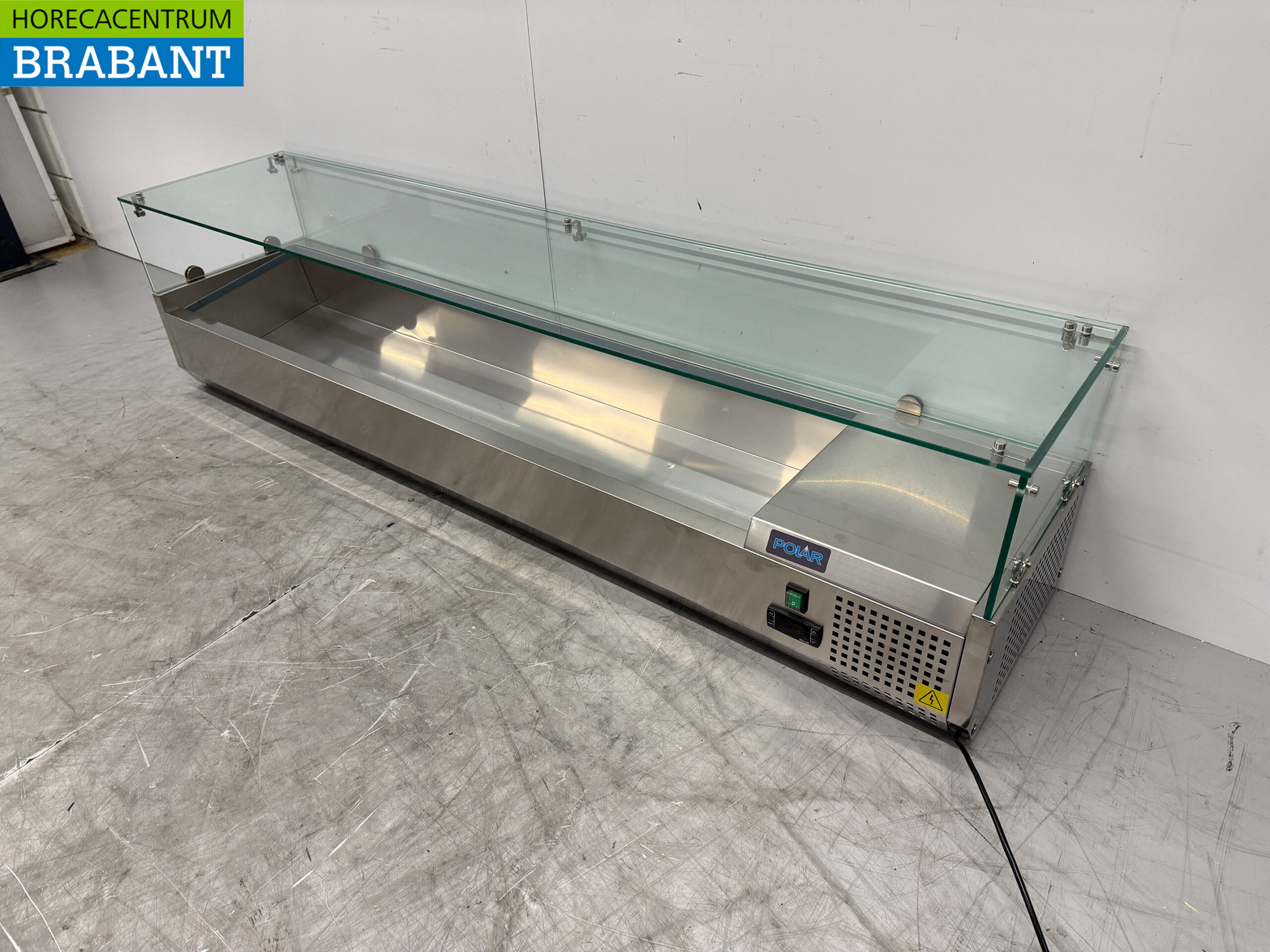 Acier inoxydable Polar GD877-E Saladiere Top Vitrine réfrigérée 180 cm 230V Horeca – Image 2