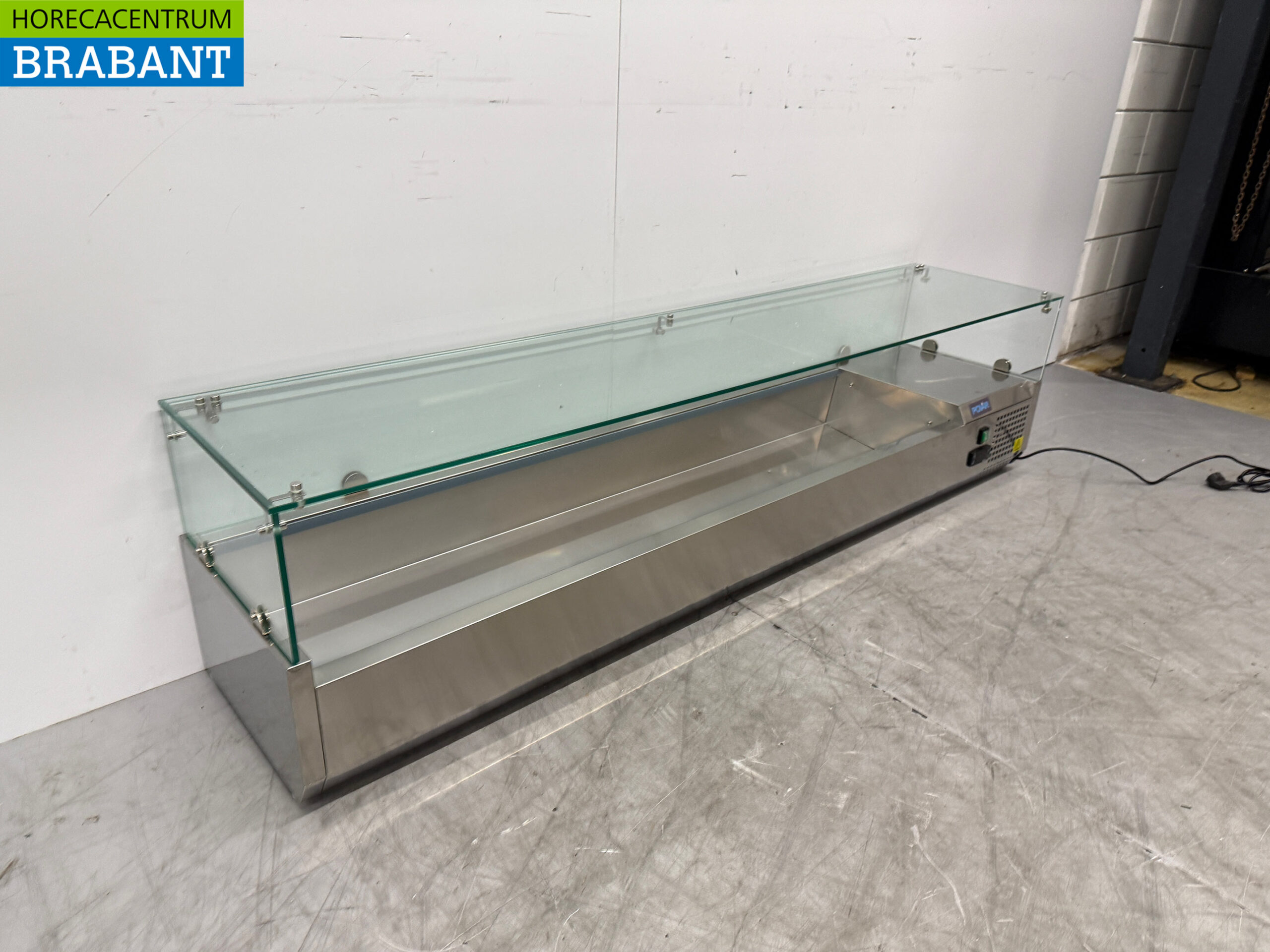 Acier inoxydable Polar GD877-E Saladiere Top Vitrine réfrigérée 180 cm 230V Horeca – Image 3