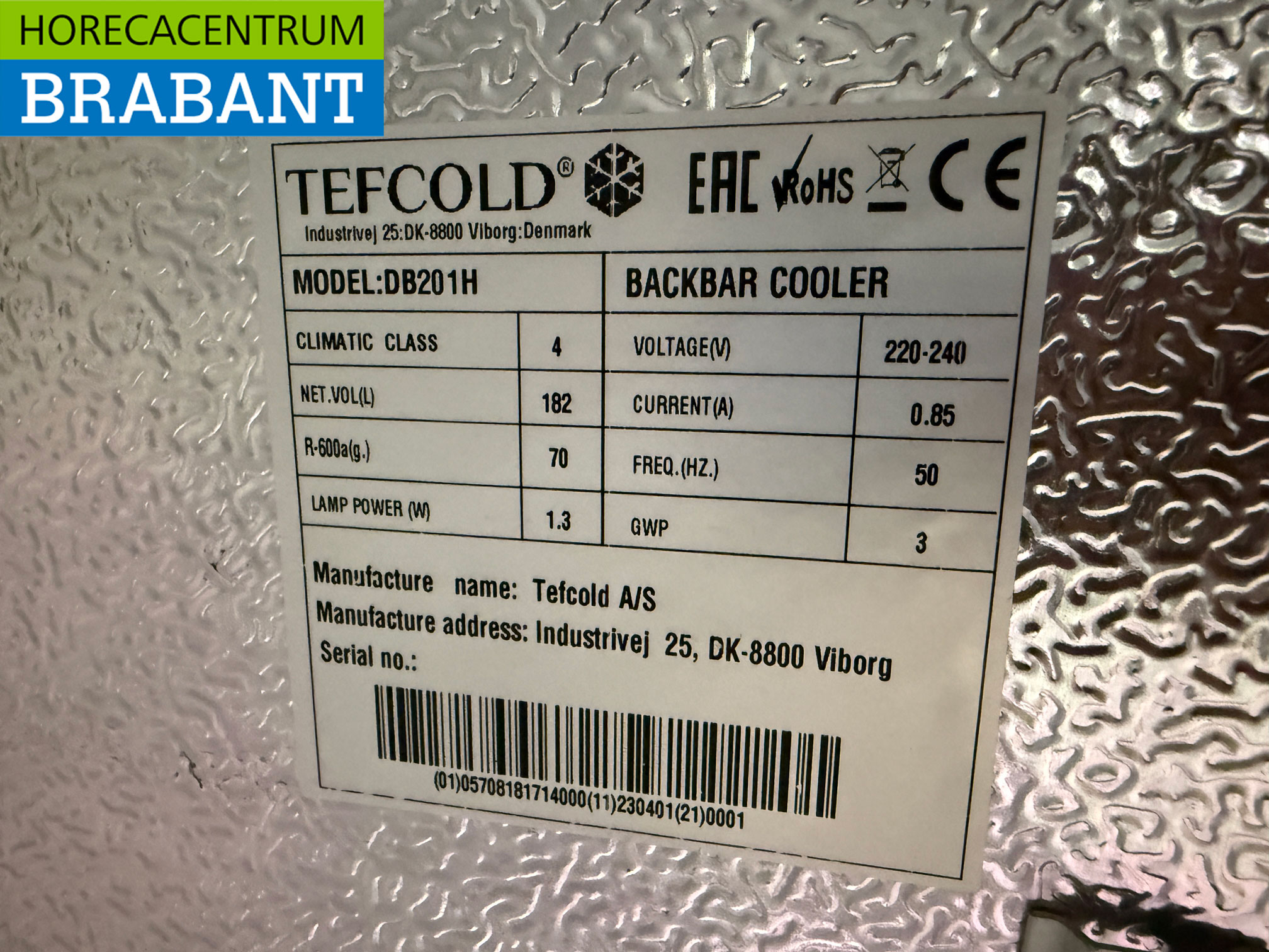 Tefcold Glacière de bar 2 portes pliantes en verre 90 cm 230V Horeca – Image 5