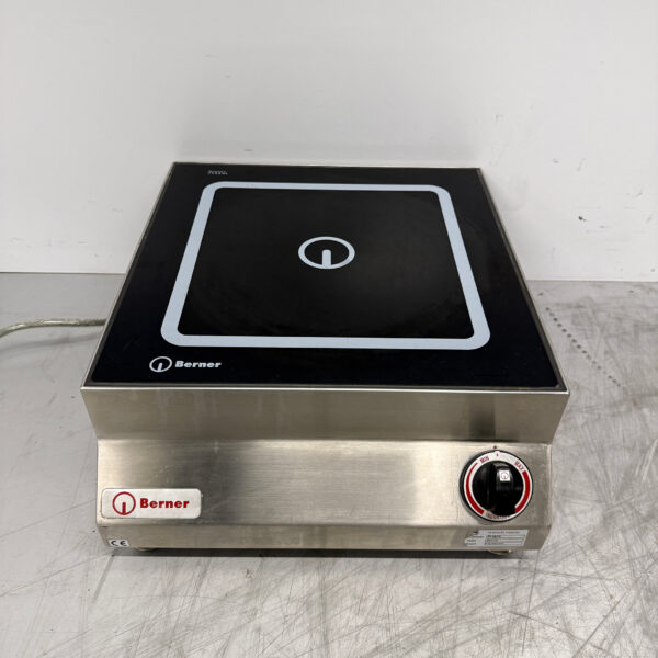 Table de cuisson à induction Berner en acier inoxydable 5 kW 400V Horeca