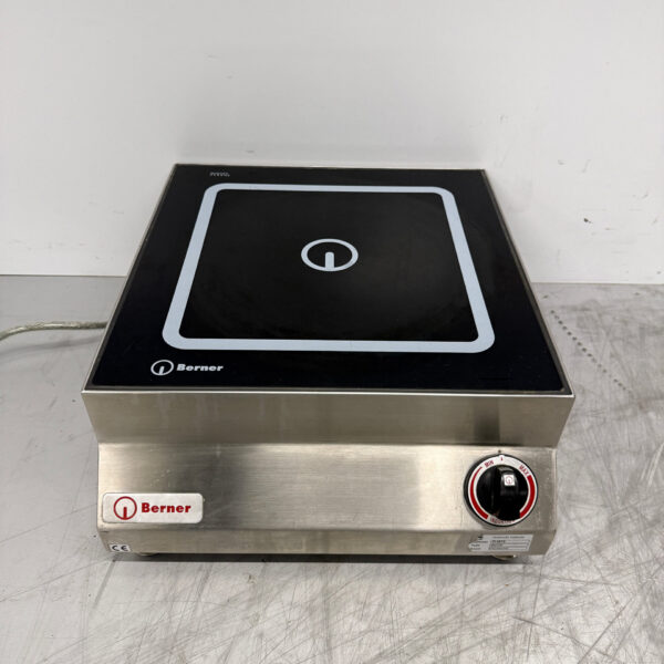 Table de cuisson à induction Berner en acier inoxydable 5 kW 400V Horeca