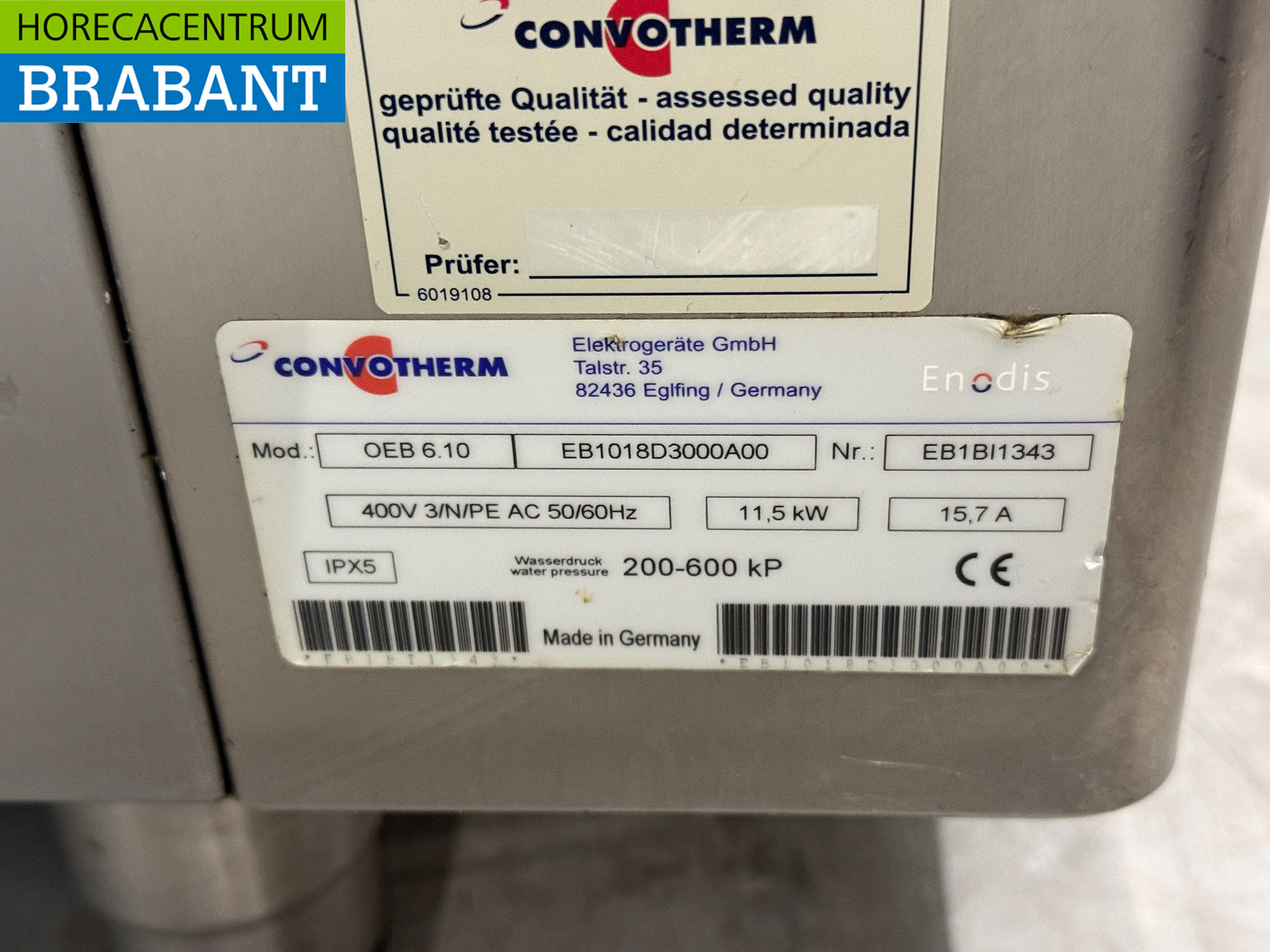 Four mixte Convotherm en acier inoxydable 6 x 1/1 GN 400V Horeca – Image 8