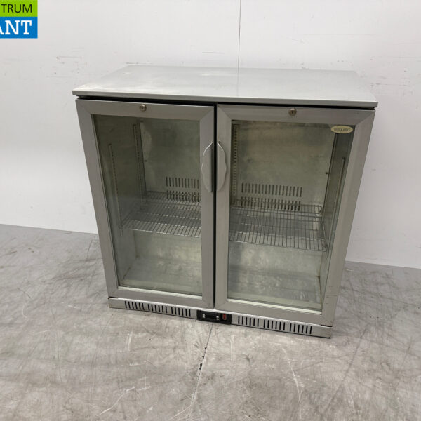 Exquisit Bar Cooler 2 portes pliantes en verre 90 cm 230V Horeca