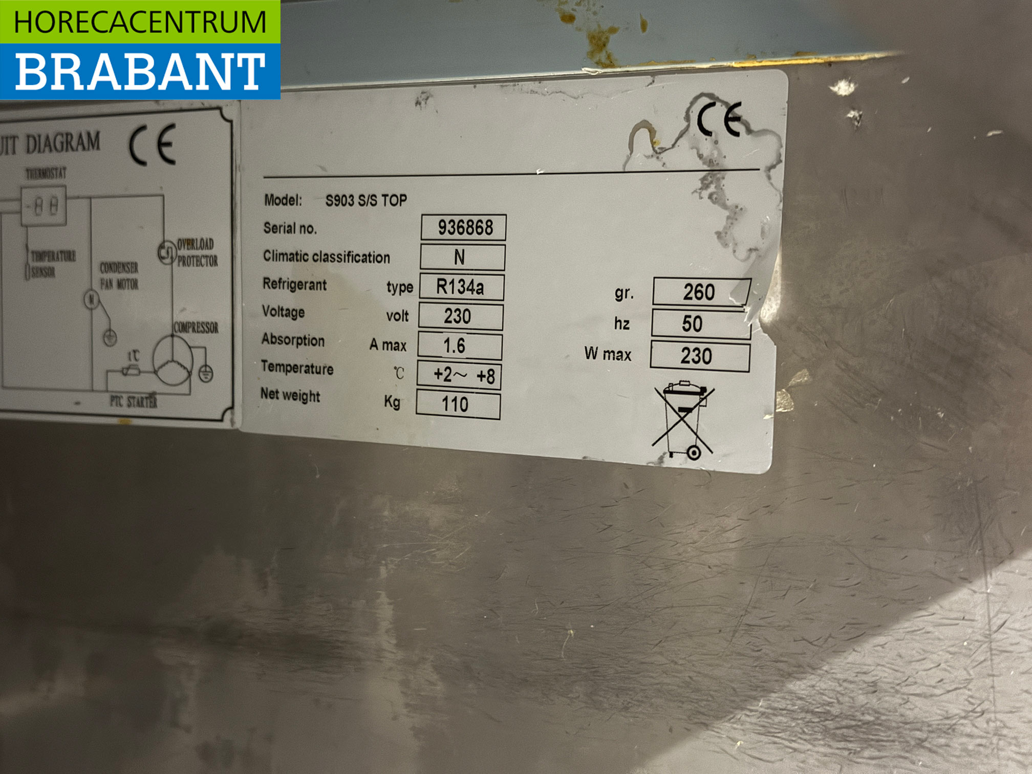 Établi réfrigéré Maxxfrost en acier inoxydable 3 portes 137 cm 230V Horeca – Image 5