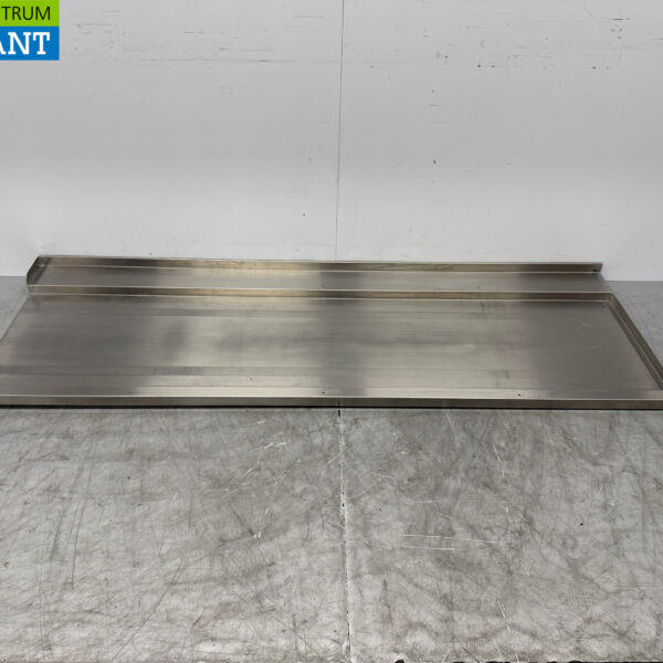 Egouttoir en acier inoxydable T.B.V. Lave-vaisselle coulissant 220 x 74 cm Horeca