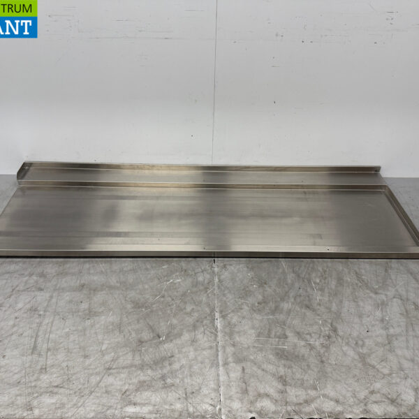 Egouttoir en acier inoxydable T.B.V. Lave-vaisselle coulissant 220 x 74 cm Horeca