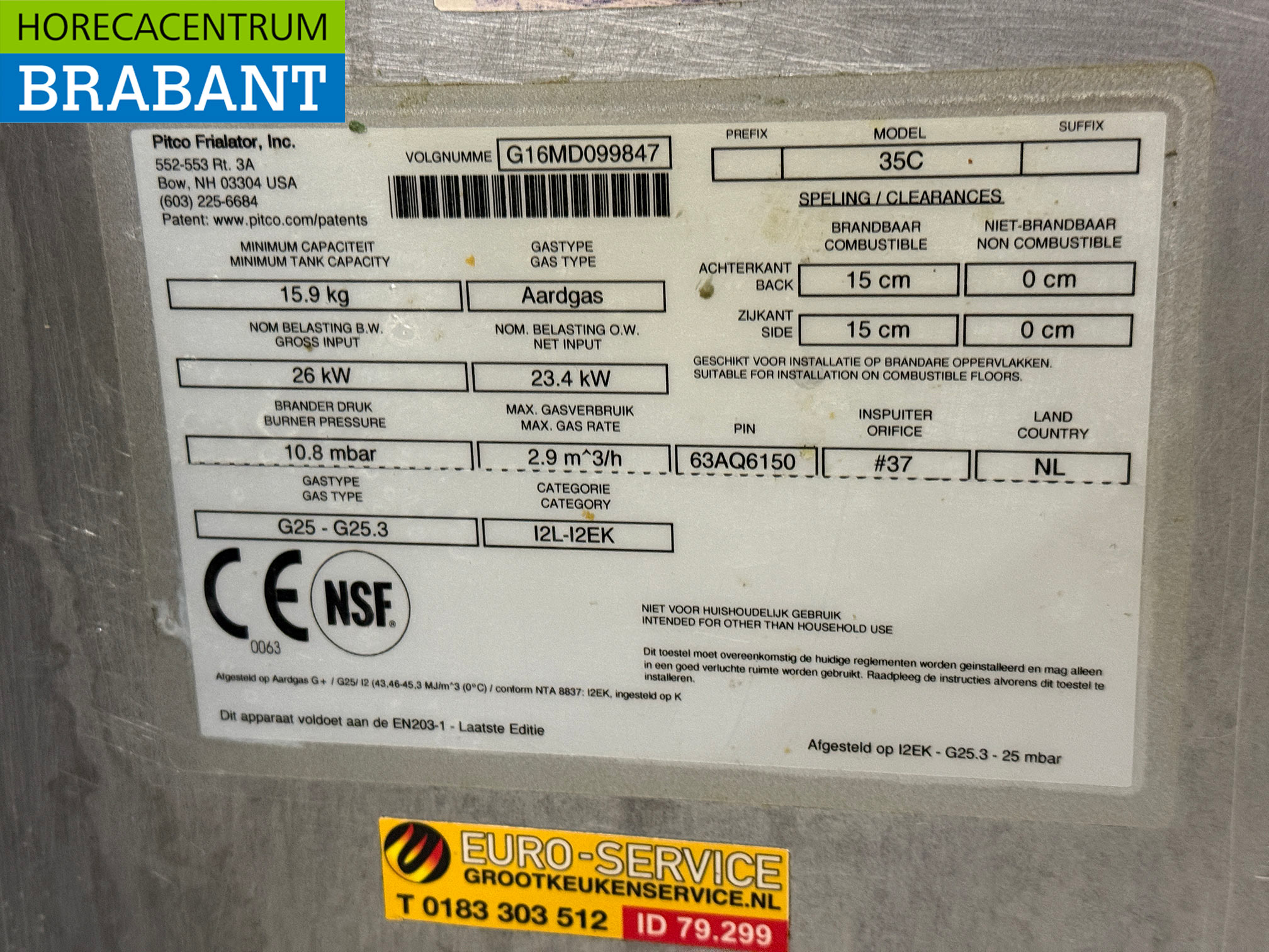 Friteuse Pitco en acier inoxydable 18 litres GAS Restauration – Image 7