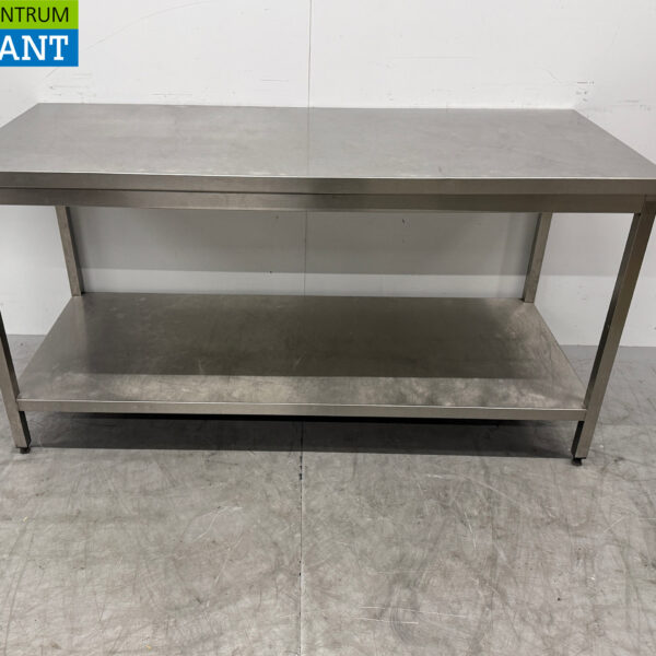 Table de travail en acier inoxydable avec étagère inférieure 170 x 70 x 87,5 cm Horeca