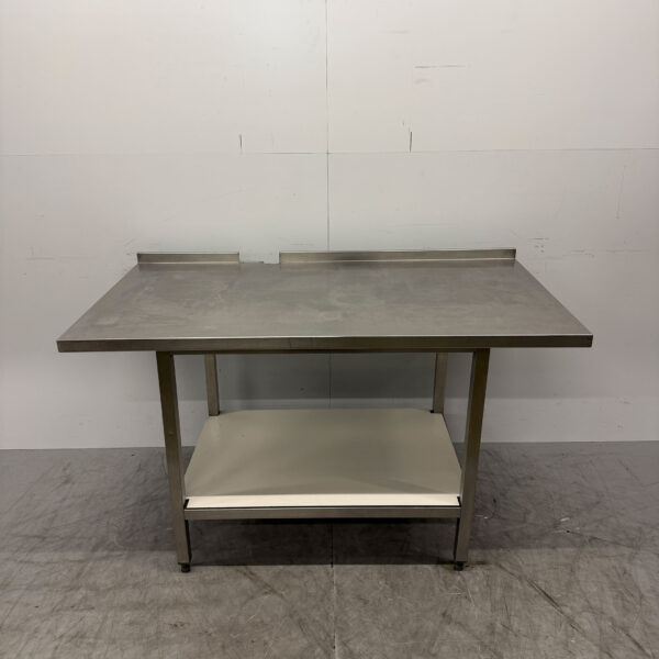 Table de travail en acier inoxydable avec étagère inférieure 150 x 80 x 89 cm Horeca