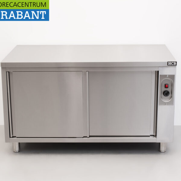 Acier inoxydable Armoire chauffante 2 portes coulissantes Premium-line 140 cm Horeca