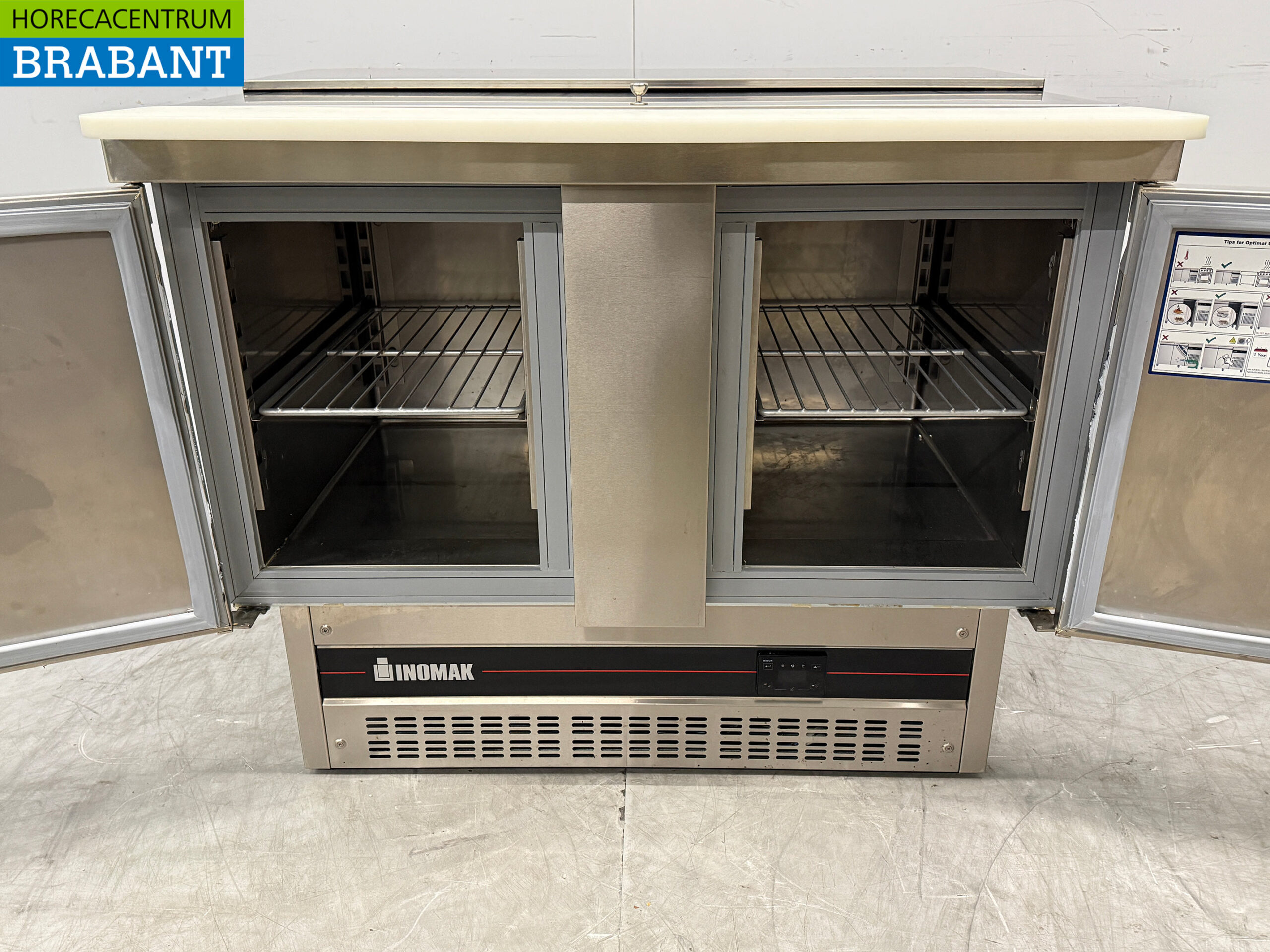 Saladette Inomak en acier inoxydable 2 portes 108 cm 230V Horeca – Image 5