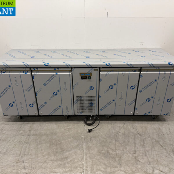 Etabli de congélation mobile Polar en acier inoxydable 4 portes 227,5 cm 230V Horeca