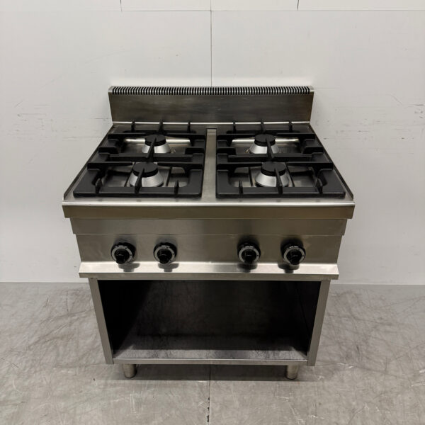 Plaque de cuisson à 4 feux en acier inoxydable 80 cm GAS Horeca