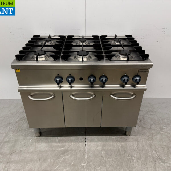 Réchaud à propane Alpeninox 6 feux en acier inoxydable 105 cm Horeca