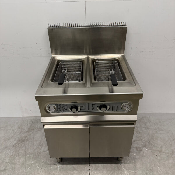 Friteuse double Elframo en acier inoxydable 2 x 17 litres GAZ Horeca