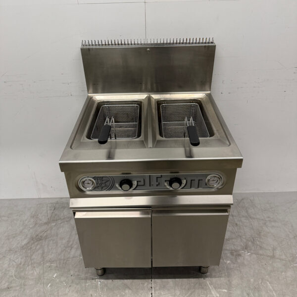 Friteuse double Elframo en acier inoxydable 2 x 17 litres GAZ Horeca
