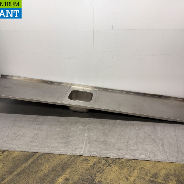 Plateau en acier inoxydable 366 x 72 cm Horeca