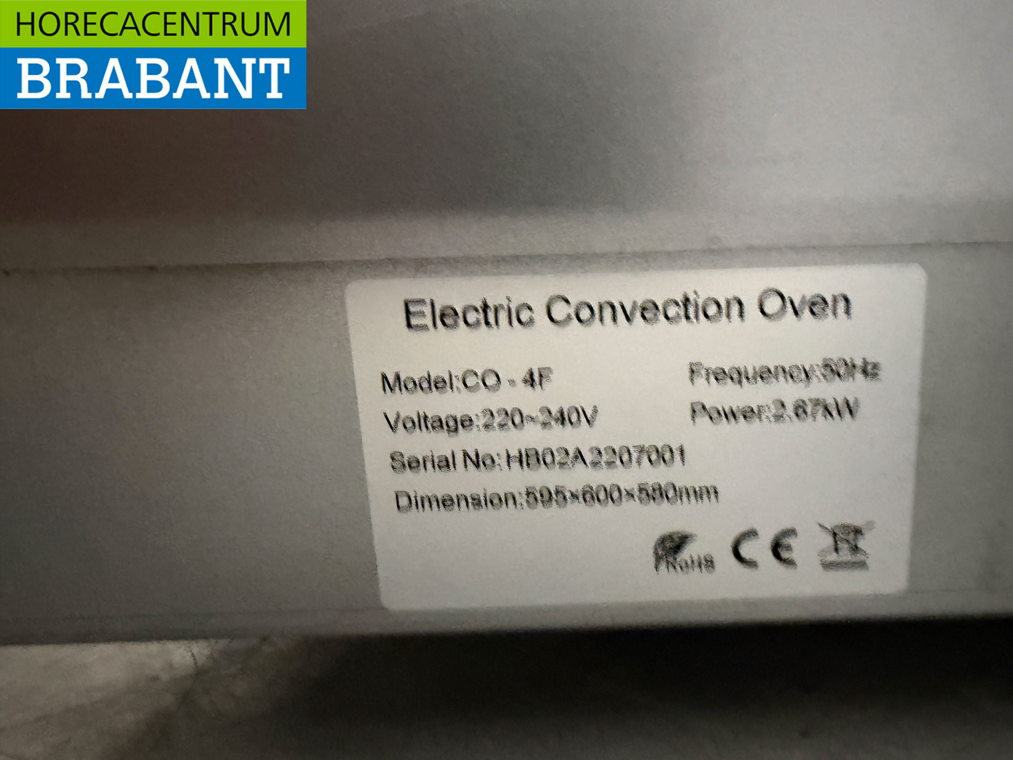 Acier inoxydable HCB Four à convection Four à air chaud 4 x 43/32 cm 230V Horeca – Image 5