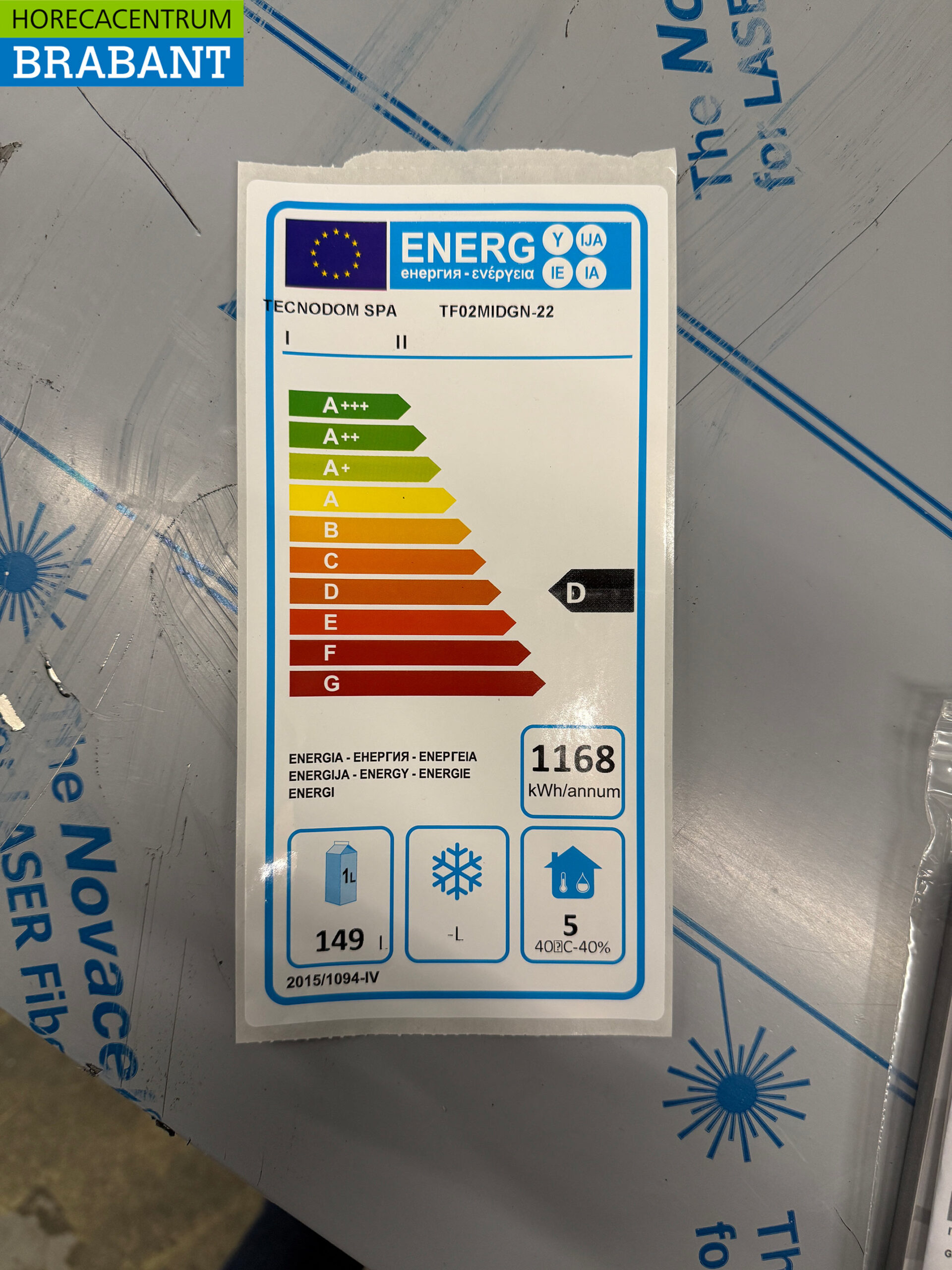Etabli réfrigéré Tecnodom en acier inoxydable 4 tiroirs 142,5 cm 230V Horeca – Image 5
