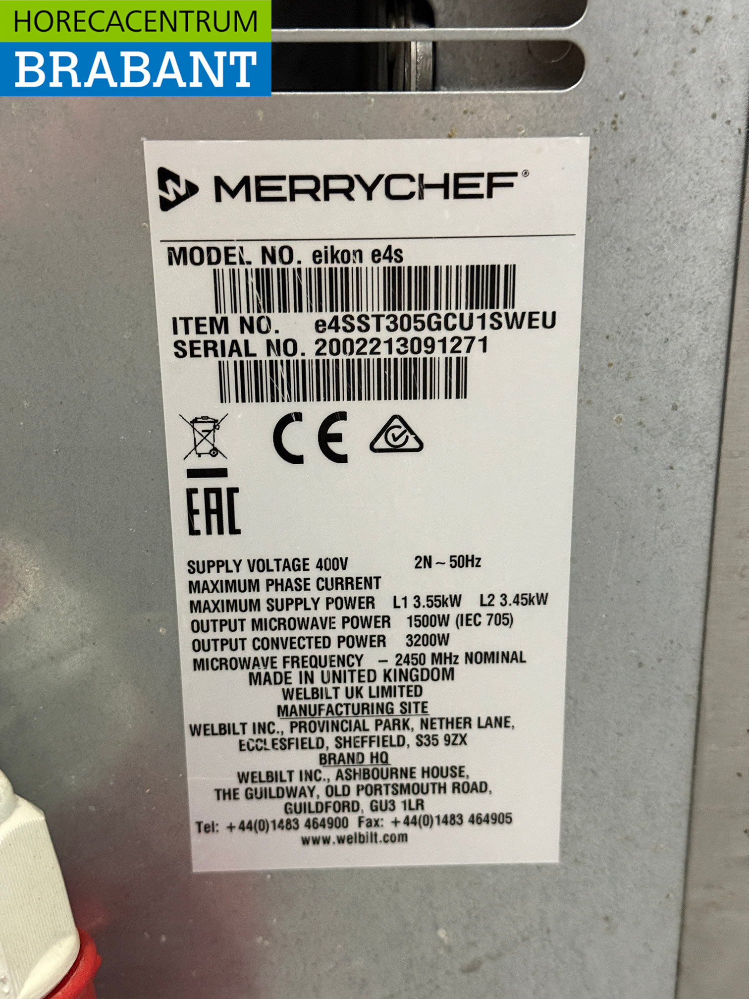 Micro-ondes à grande vitesse Merrychef eikon e4S en acier inoxydable 400V Catering – Image 5