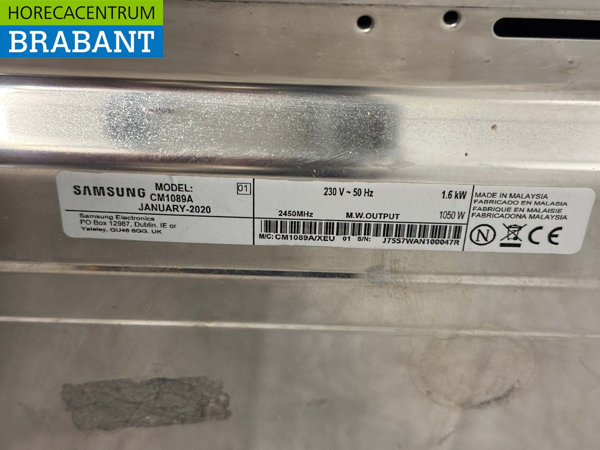 Micro-ondes Samsung en acier inoxydable 1050 Watt 230V Horeca – Image 5