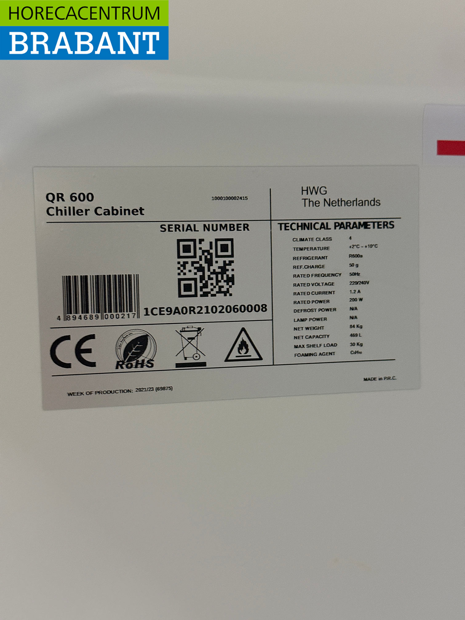 HWG Refrigeration 469 litres 230V Horeca – Image 5