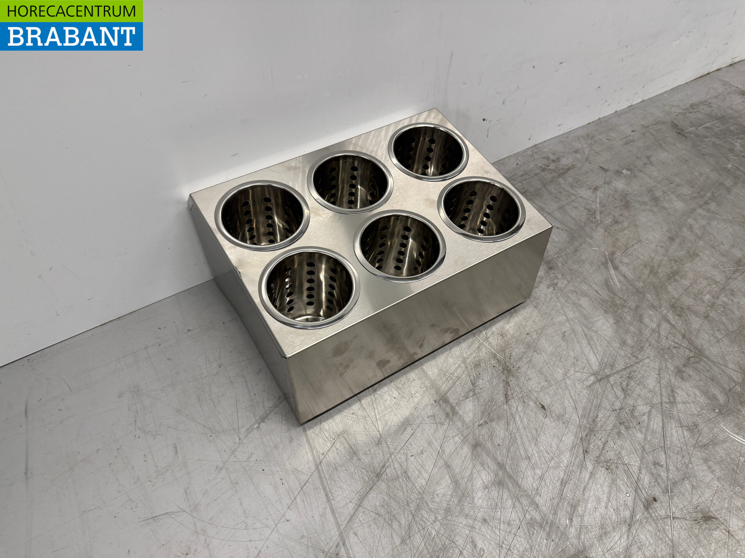 Plateau à couverts en acier inoxydable Distributeur de couverts, y compris six gobelets en acier inoxydable Restauration – Image 3