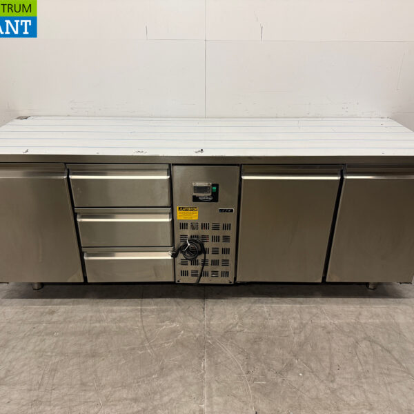 Etabli réfrigéré Combisteel en acier inoxydable 3 portes et 3 tiroirs 230V Horeca