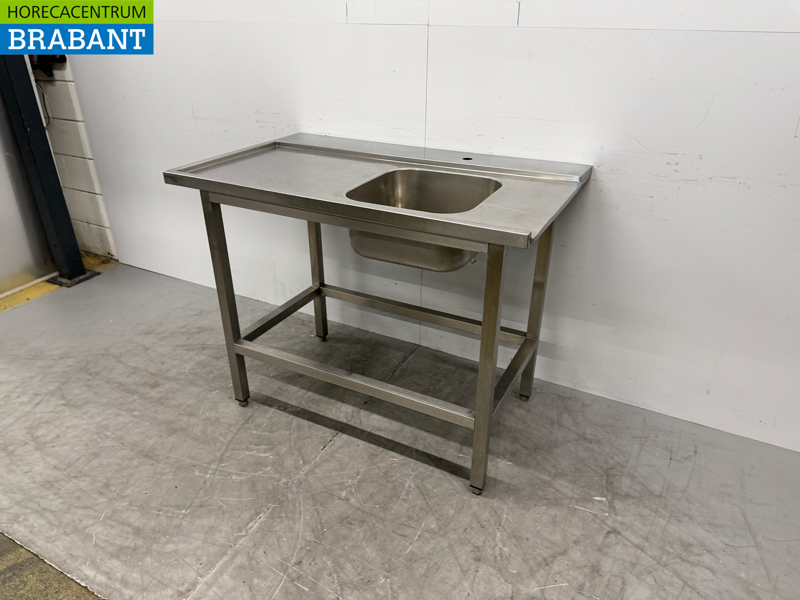 Table d'alimentation en acier inoxydable T.B.V. Lave-vaisselle coulissant 120 x 73 x 89,5 cm Horeca – Image 2