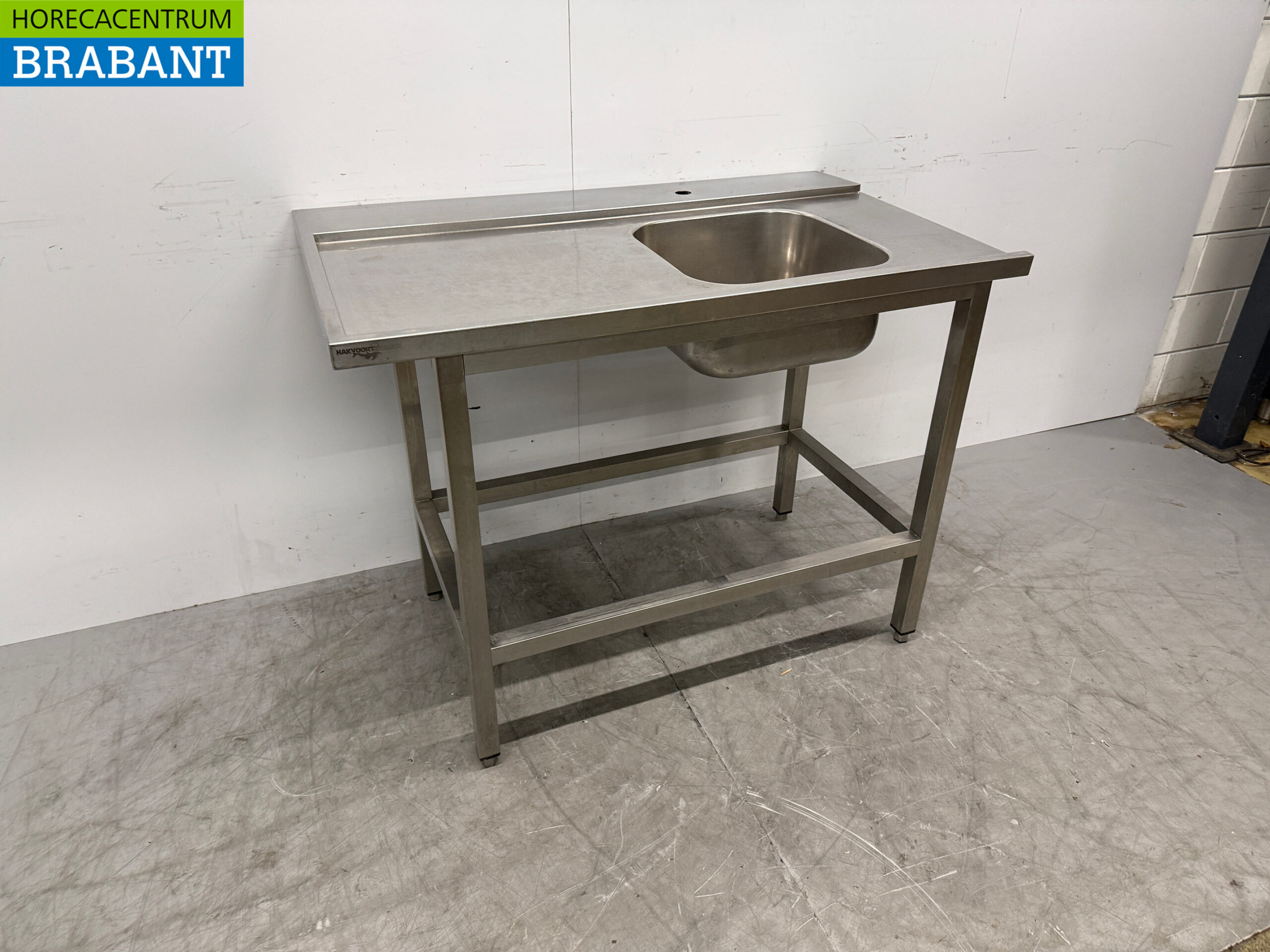 Table d'alimentation en acier inoxydable T.B.V. Lave-vaisselle coulissant 120 x 73 x 89,5 cm Horeca – Image 3