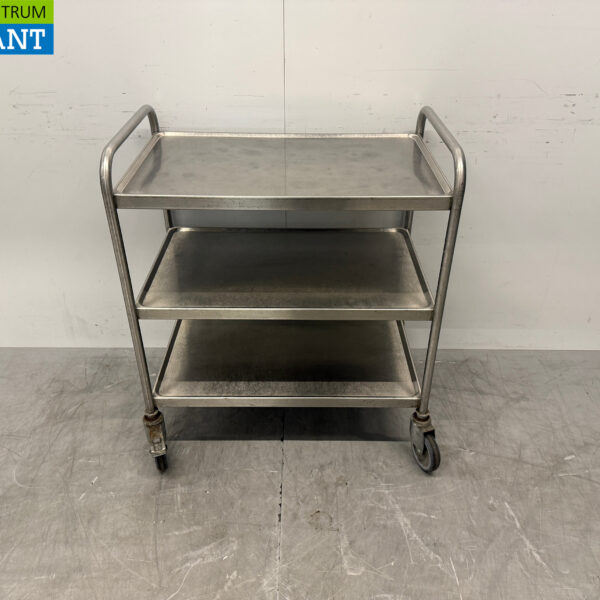 Hupfer en acier inoxydable Chariot de service 3 étages 93 cm Horeca